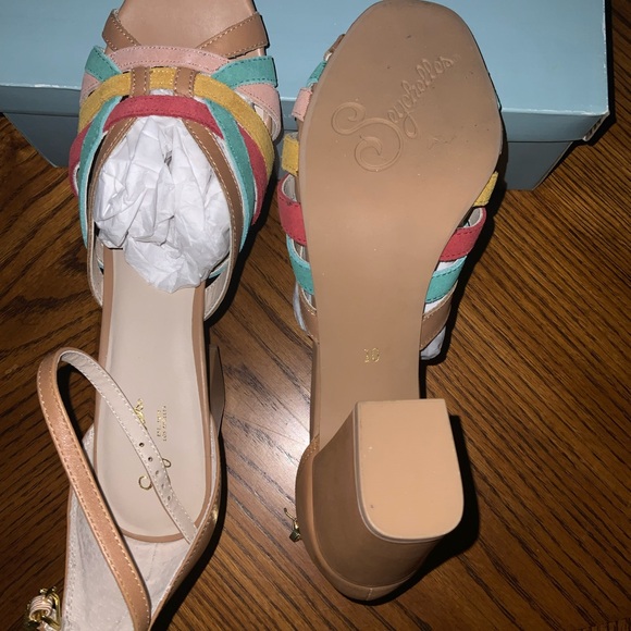 OUT OF THE BOX— Seychelles 🇸🇨 multicolor block heel shoes. - Picture 8 of 11